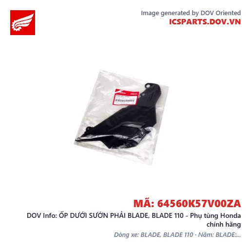 ỐP DƯỚI SƯỜN PHẢI BLADE, BLADE 110 - Phụ tùng Honda chính hãng