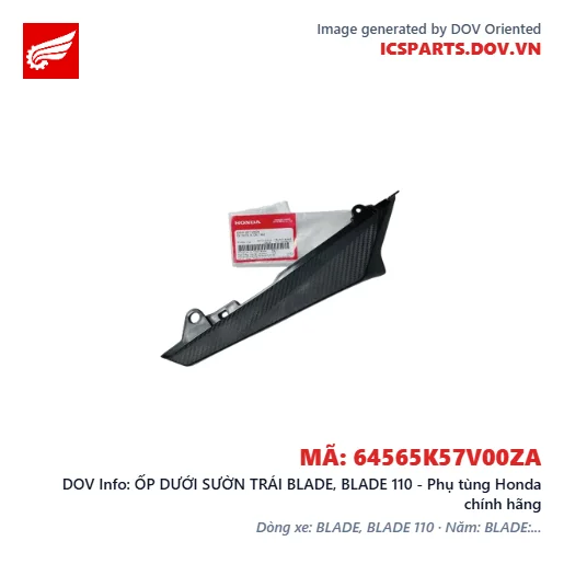 ỐP DƯỚI SƯỜN TRÁI BLADE, BLADE 110 - Phụ tùng Honda chính hãng