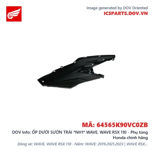 ỐP DƯỚI SƯỜN TRÁI *NH1* WAVE, WAVE RSX 110 - Phụ tùng Honda chính hãng