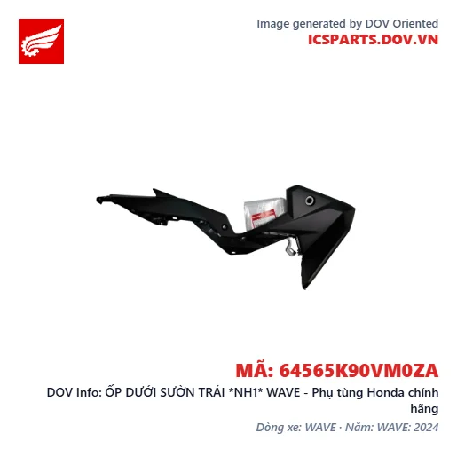 ỐP DƯỚI SƯỜN TRÁI *NH1* WAVE - Phụ tùng Honda chính hãng