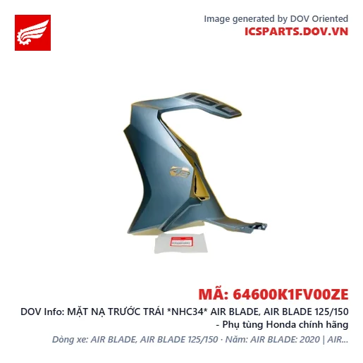 MẶT NẠ TRƯỚC TRÁI *NHC34* AIR BLADE, AIR BLADE 125/150 - Phụ tùng Honda chính hãng