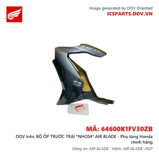 BỘ ỐP TRƯỚC TRÁI *NHC04* AIR BLADE - Phụ tùng Honda chính hãng