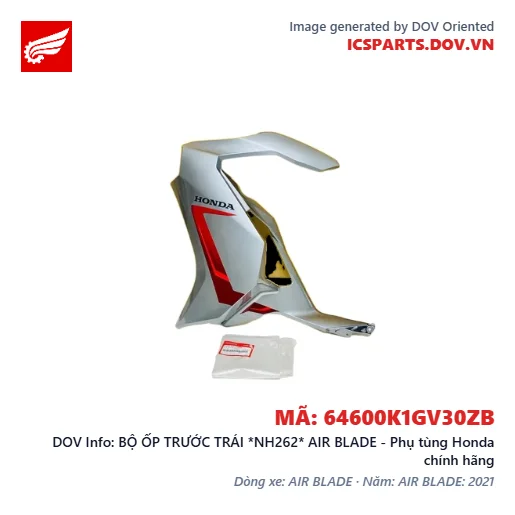 BỘ ỐP TRƯỚC TRÁI *NH262* AIR BLADE - Phụ tùng Honda chính hãng