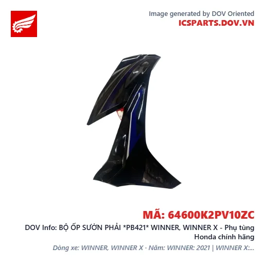 BỘ ỐP SƯỜN PHẢI *PB421* WINNER, WINNER X - Phụ tùng Honda chính hãng