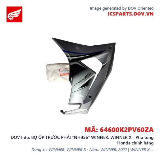 BỘ ỐP TRƯỚC PHẢI *NHB56* WINNER, WINNER X - Phụ tùng Honda chính hãng