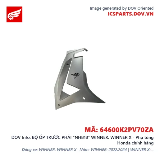 BỘ ỐP TRƯỚC PHẢI *NHB18* WINNER, WINNER X - Phụ tùng Honda chính hãng