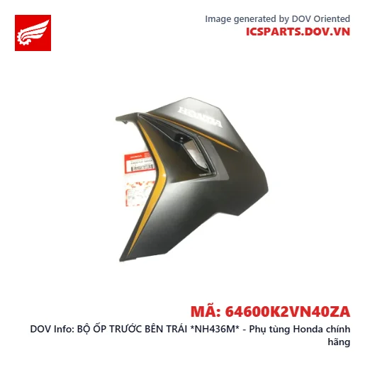 BỘ ỐP TRƯỚC BÊN TRÁI *NH436M* - Phụ tùng Honda chính hãng