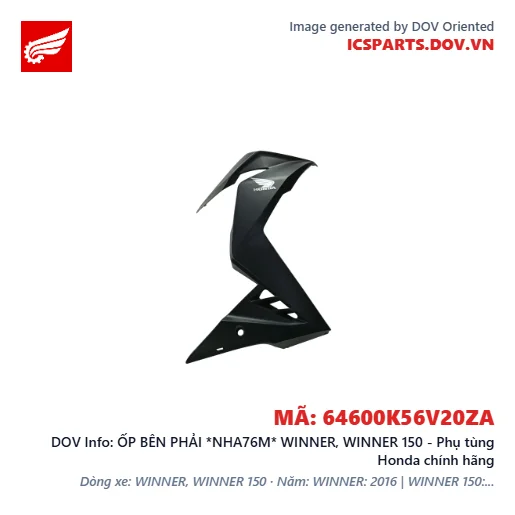 ỐP BÊN PHẢI *NHA76M* WINNER, WINNER 150 - Phụ tùng Honda chính hãng