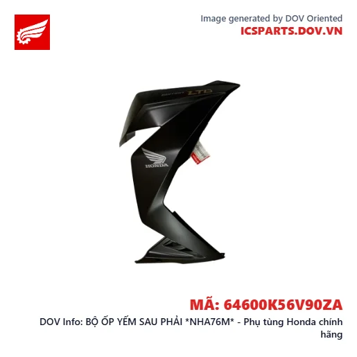 BỘ ỐP YẾM SAU PHẢI *NHA76M* - Phụ tùng Honda chính hãng