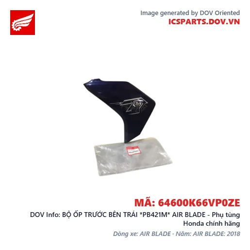BỘ ỐP TRƯỚC BÊN TRÁI *PB421M* AIR BLADE - Phụ tùng Honda chính hãng