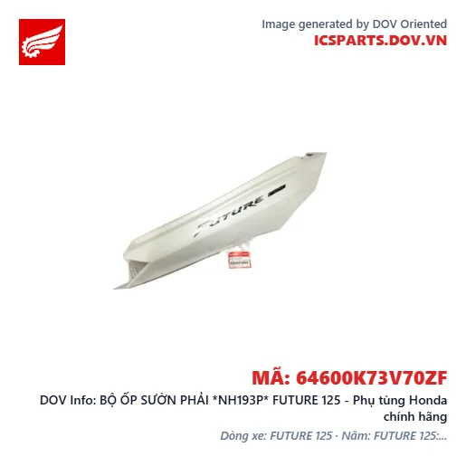 BỘ ỐP SƯỜN PHẢI *NH193P* FUTURE 125 - Phụ tùng Honda chính hãng