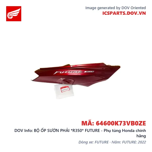 BỘ ỐP SƯỜN PHẢI *R350* FUTURE - Phụ tùng Honda chính hãng