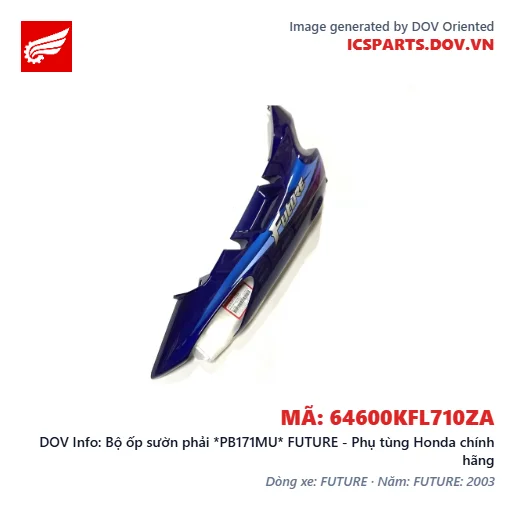 Bộ ốp sườn phải *PB171MU* FUTURE - Phụ tùng Honda chính hãng