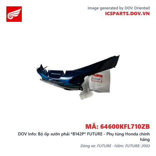 Bộ ốp sườn phải *B142P* FUTURE - Phụ tùng Honda chính hãng