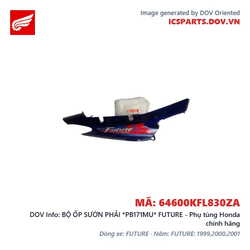 BỘ ỐP SƯỜN PHẢI *PB171MU* FUTURE - Phụ tùng Honda chính hãng