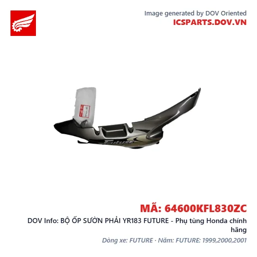 BỘ ỐP SƯỜN PHẢI YR183 FUTURE - Phụ tùng Honda chính hãng