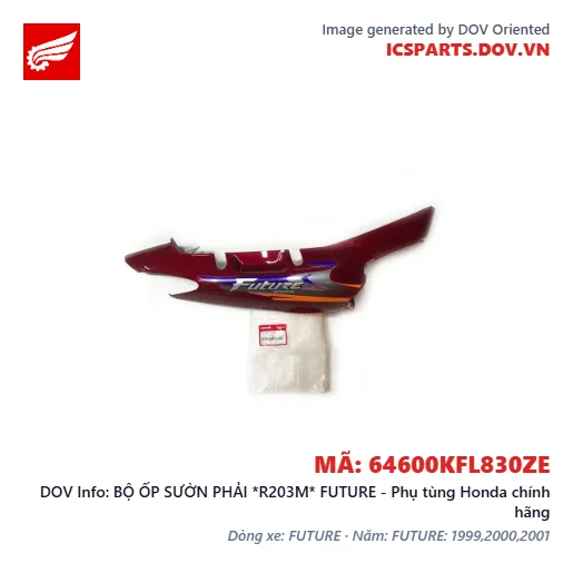 BỘ ỐP SƯỜN PHẢI *R203M* FUTURE - Phụ tùng Honda chính hãng
