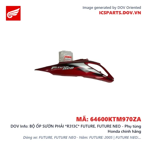 BỘ ỐP SƯỜN PHẢI *R313C* FUTURE, FUTURE NEO - Phụ tùng Honda chính hãng