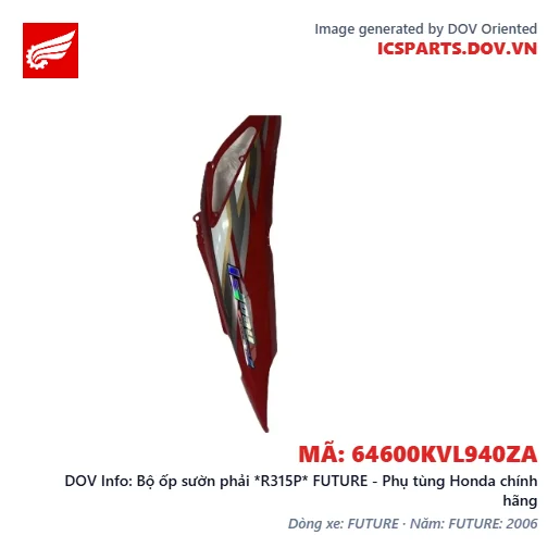 Bộ ốp sườn phải *R315P* FUTURE - Phụ tùng Honda chính hãng
