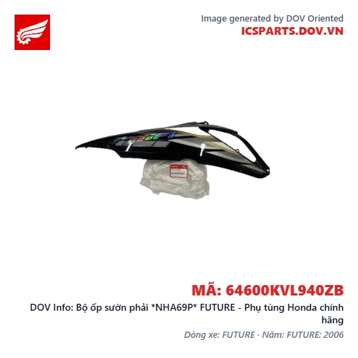 Bộ ốp sườn phải *NHA69P* FUTURE - Phụ tùng Honda chính hãng