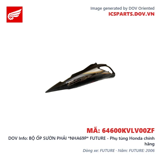 BỘ ỐP SƯỜN PHẢI *NHA69P* FUTURE - Phụ tùng Honda chính hãng
