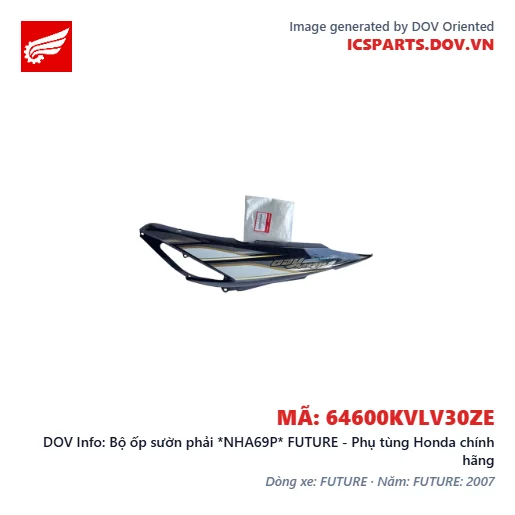Bộ ốp sườn phải *NHA69P* FUTURE - Phụ tùng Honda chính hãng