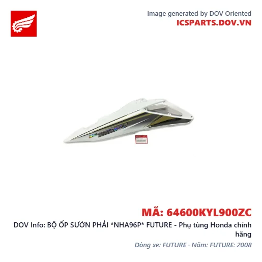 BỘ ỐP SƯỜN PHẢI *NHA96P* FUTURE - Phụ tùng Honda chính hãng