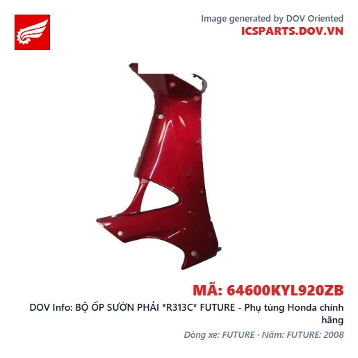 BỘ ỐP SƯỜN PHẢI *R313C* FUTURE - Phụ tùng Honda chính hãng