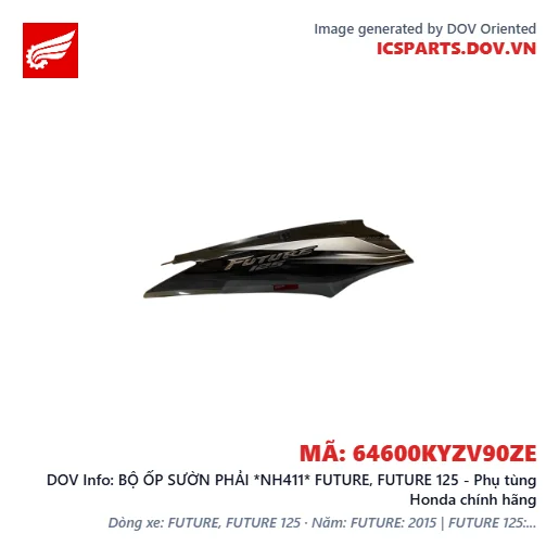 BỘ ỐP SƯỜN PHẢI *NH411* FUTURE, FUTURE 125 - Phụ tùng Honda chính hãng