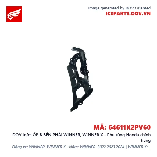 ỐP B BÊN PHẢI WINNER, WINNER X - Phụ tùng Honda chính hãng