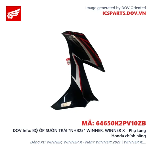 BỘ ỐP SƯỜN TRÁI *NHB25* WINNER, WINNER X - Phụ tùng Honda chính hãng