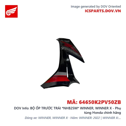 BỘ ỐP TRƯỚC TRÁI *NHB25M* WINNER, WINNER X - Phụ tùng Honda chính hãng