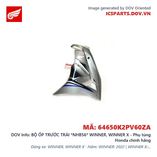 BỘ ỐP TRƯỚC TRÁI *NHB56* WINNER, WINNER X - Phụ tùng Honda chính hãng