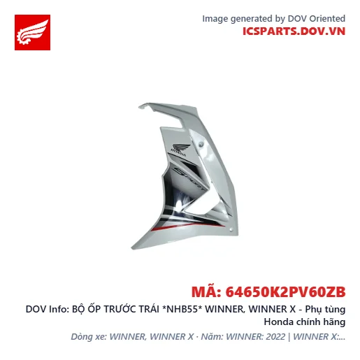 BỘ ỐP TRƯỚC TRÁI *NHB55* WINNER, WINNER X - Phụ tùng Honda chính hãng