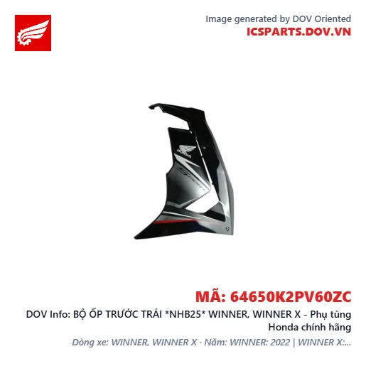BỘ ỐP TRƯỚC TRÁI *NHB25* WINNER, WINNER X - Phụ tùng Honda chính hãng