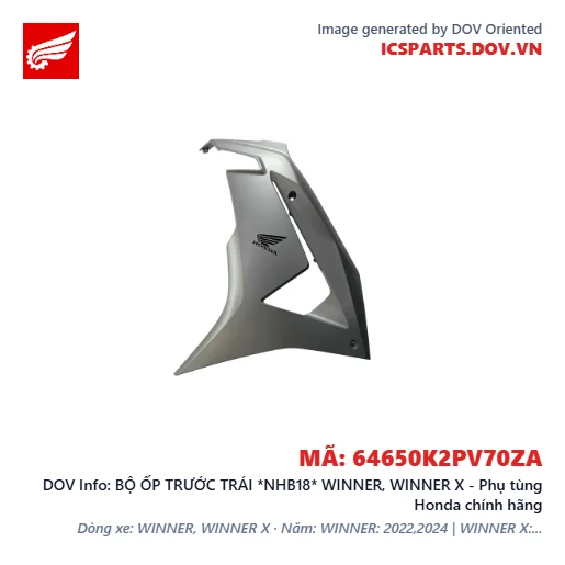 BỘ ỐP TRƯỚC TRÁI *NHB18* WINNER, WINNER X - Phụ tùng Honda chính hãng