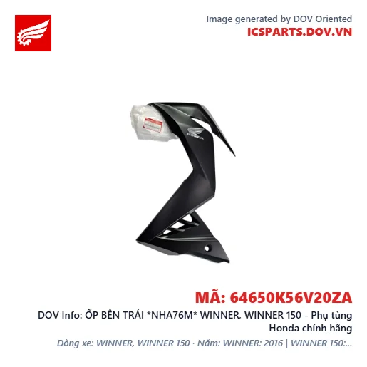 ỐP BÊN TRÁI *NHA76M* WINNER, WINNER 150 - Phụ tùng Honda chính hãng