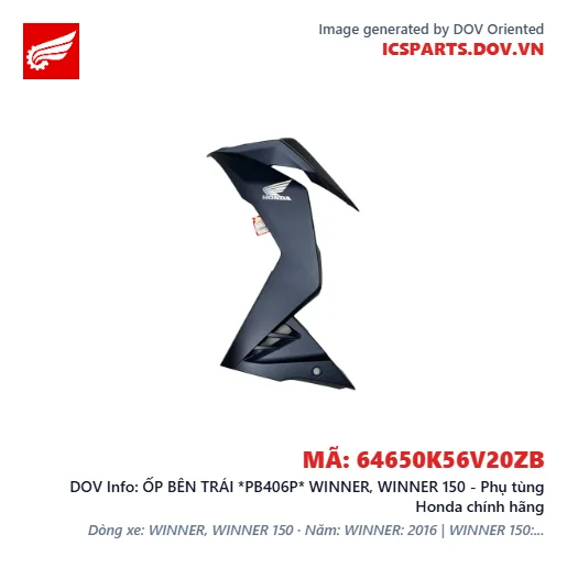 ỐP BÊN TRÁI *PB406P* WINNER, WINNER 150 - Phụ tùng Honda chính hãng
