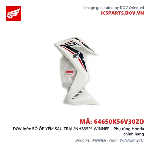 BỘ ỐP YẾM SAU TRÁI *NHB35P* WINNER - Phụ tùng Honda chính hãng