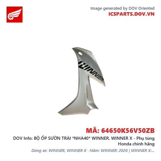 BỘ ỐP SƯỜN TRÁI *NHA40* WINNER, WINNER X - Phụ tùng Honda chính hãng