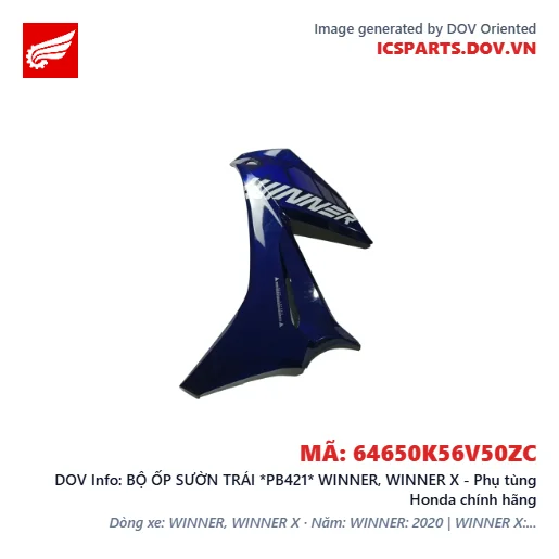BỘ ỐP SƯỜN TRÁI *PB421* WINNER, WINNER X - Phụ tùng Honda chính hãng