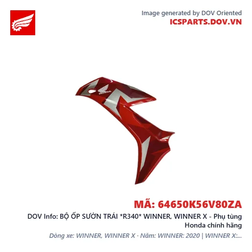 BỘ ỐP SƯỜN TRÁI *R340* WINNER, WINNER X - Phụ tùng Honda chính hãng