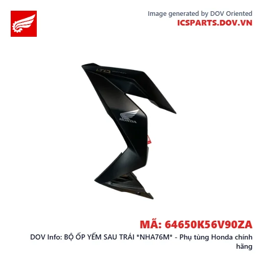 BỘ ỐP YẾM SAU TRÁI *NHA76M* - Phụ tùng Honda chính hãng