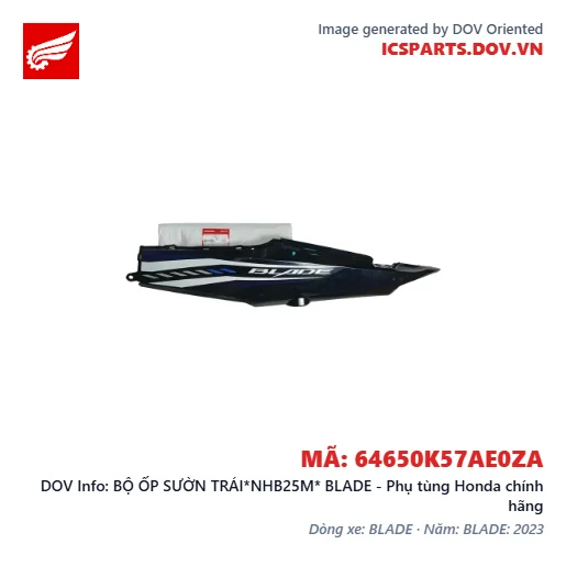 BỘ ỐP SƯỜN TRÁI*NHB25M* BLADE - Phụ tùng Honda chính hãng