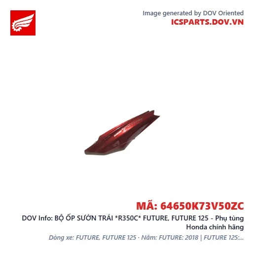 BỘ ỐP SƯỜN TRÁI *R350C* FUTURE, FUTURE 125 - Phụ tùng Honda chính hãng