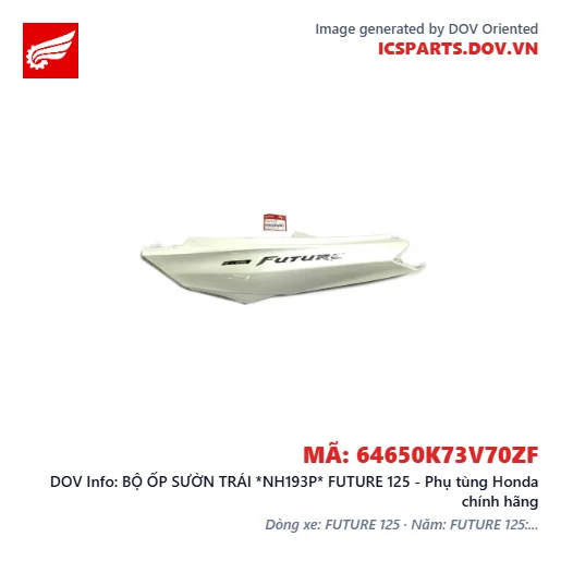 BỘ ỐP SƯỜN TRÁI *NH193P* FUTURE 125 - Phụ tùng Honda chính hãng