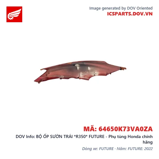BỘ ỐP SƯỜN TRÁI *R350* FUTURE - Phụ tùng Honda chính hãng