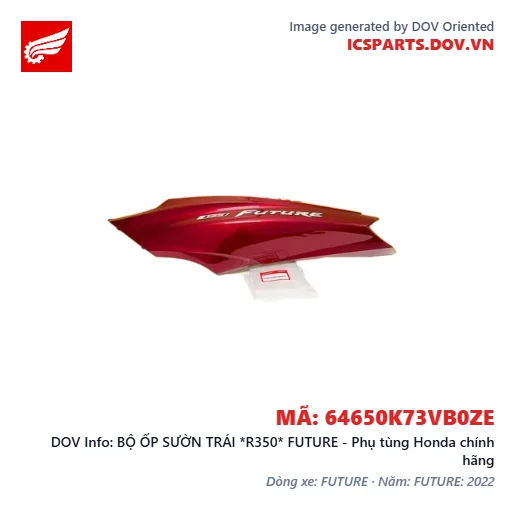 BỘ ỐP SƯỜN TRÁI *R350* FUTURE - Phụ tùng Honda chính hãng