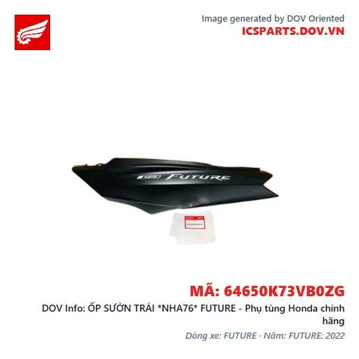 ỐP SƯỜN TRÁI *NHA76* FUTURE - Phụ tùng Honda chính hãng