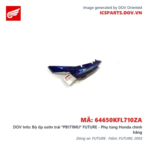Bộ ốp sườn trái *PB171MU* FUTURE - Phụ tùng Honda chính hãng